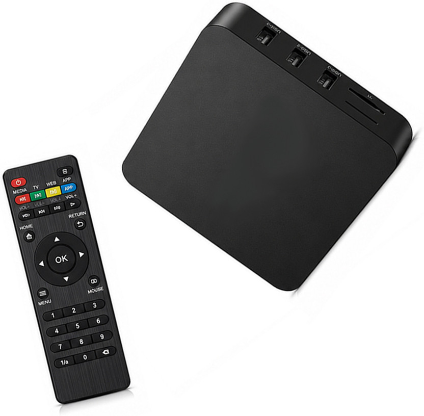 VK MART Android 11.1 MXQ Pro Wi-Fi 4K Smart TV Box 2GB RAM 16GB Storage Media Streaming Device(Black)