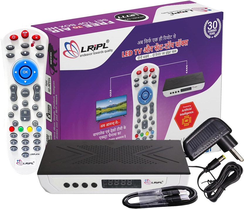 LRIPL MPEG-4 Full HD Set Top Box Without YouTube & Wi-Fi Function Media Streaming Device(Black)