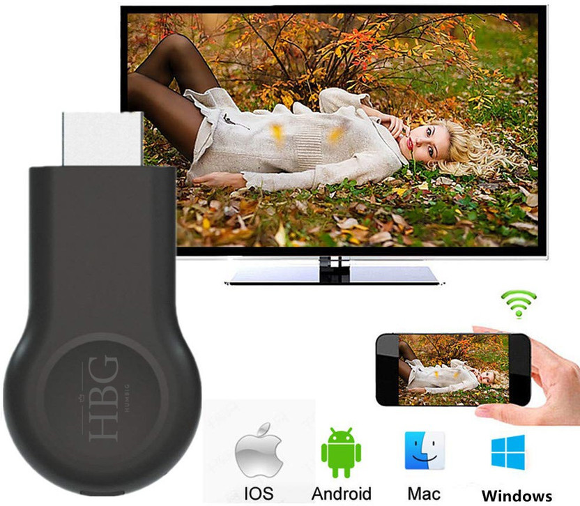 Extremus ™MX Pro-1080P Wireless Display HDMI WiFi TV Dongle for All Smart Phone Media Streaming Device(Black)
