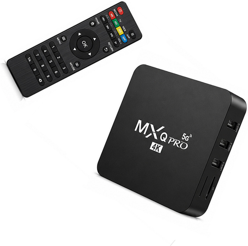 VK MART Wi-Fi MXQ Pro Android 11.1 4K Smart TV Box 2GB RAM 16GB Storage Media Streaming Device(Black)