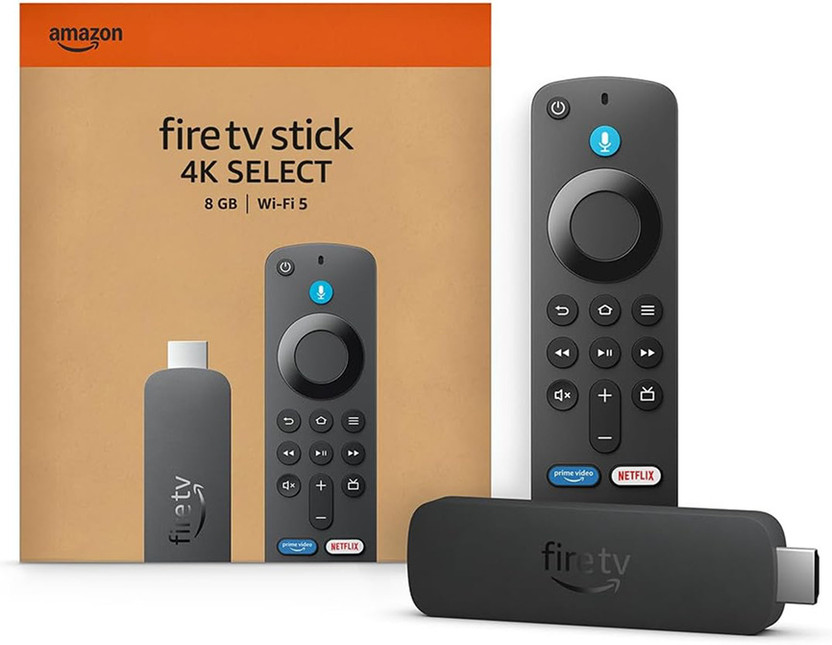 Firetv Stick 4K Select (newest model), start streaming in 4K with Alexa voice search Media Streaming Device(Black)