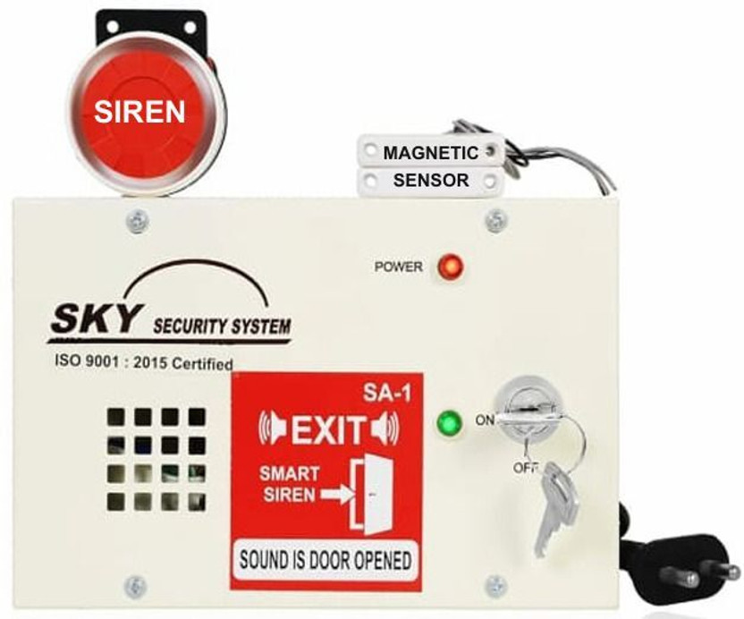 sirensystem SA-1 Emergency Smart Door Siren System Wired Sensor Security System