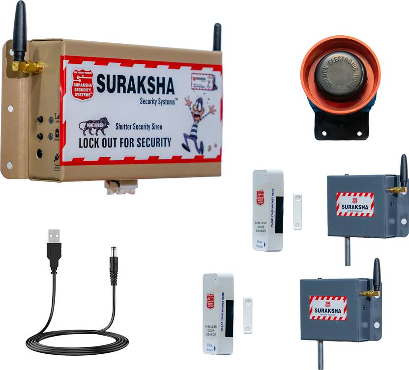 suraksha Advance Multi Wireless Security System for 2 Door & 2 Shutter