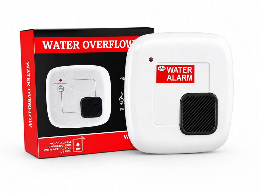 Bunde Bunde Smart Water Overflow Alarm Sensor with Loud Voice Alert for Water Tank Safety Wired Sensor Security System - Flipkart Deal