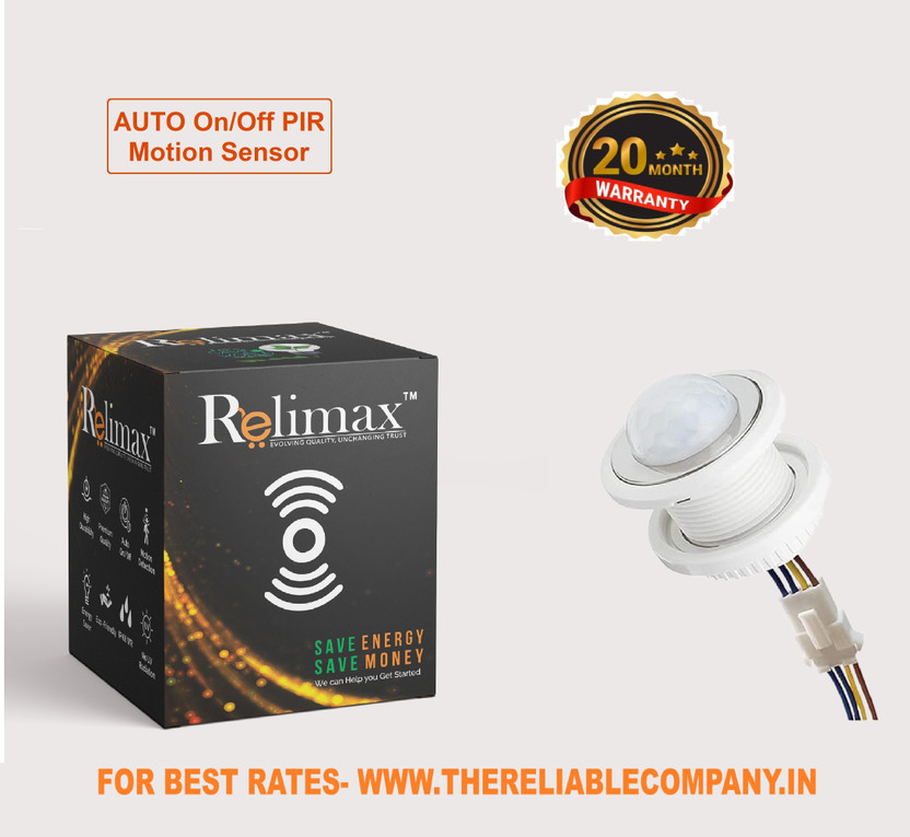 Auslese Auslese Relimax Motion Sensor | Electric switch | Day Night Sensor | Home Security Motion Detector Sensor - Flipkart Deal