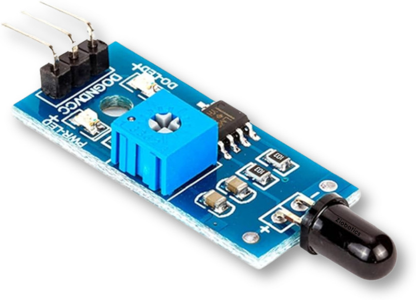 Ziobotics Infrared Flame Sensor Module for Fire Alert & DIY Projects IR Sensors