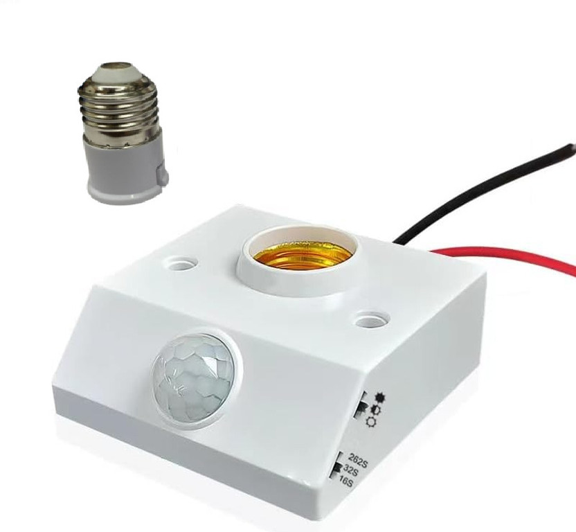 QAWACHH Automatic Human Body Motion Infrared Sensor Detector Bulb Base Holder Motion Detector Sensor
