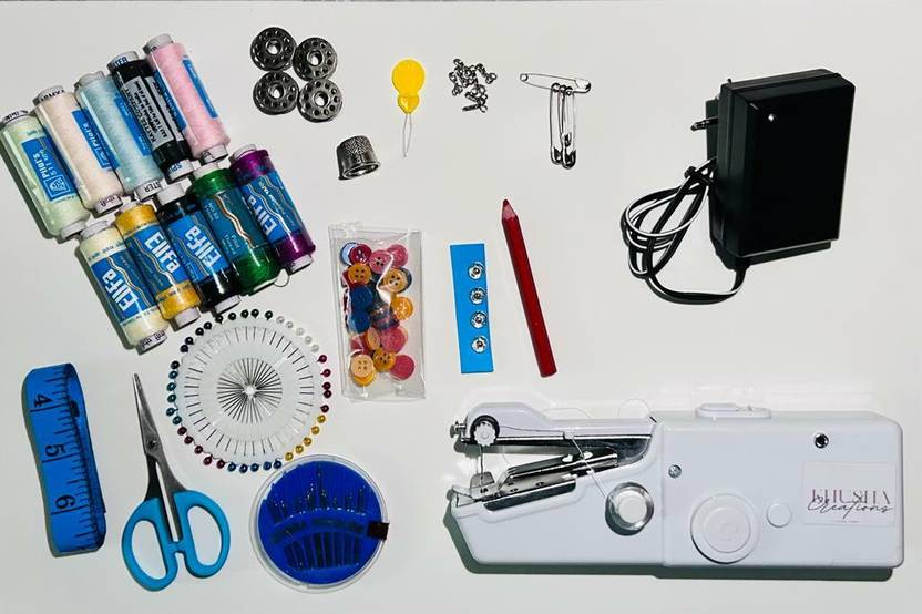 KHUSHA CREATIONS 100 Pcs Handy stich sewing set/Mini Silai Machine for ...