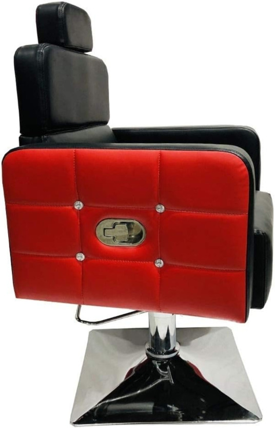RNinteriors RBM Red & Black 4 Diamond styling chair Shampoo Chair(Black, Red)