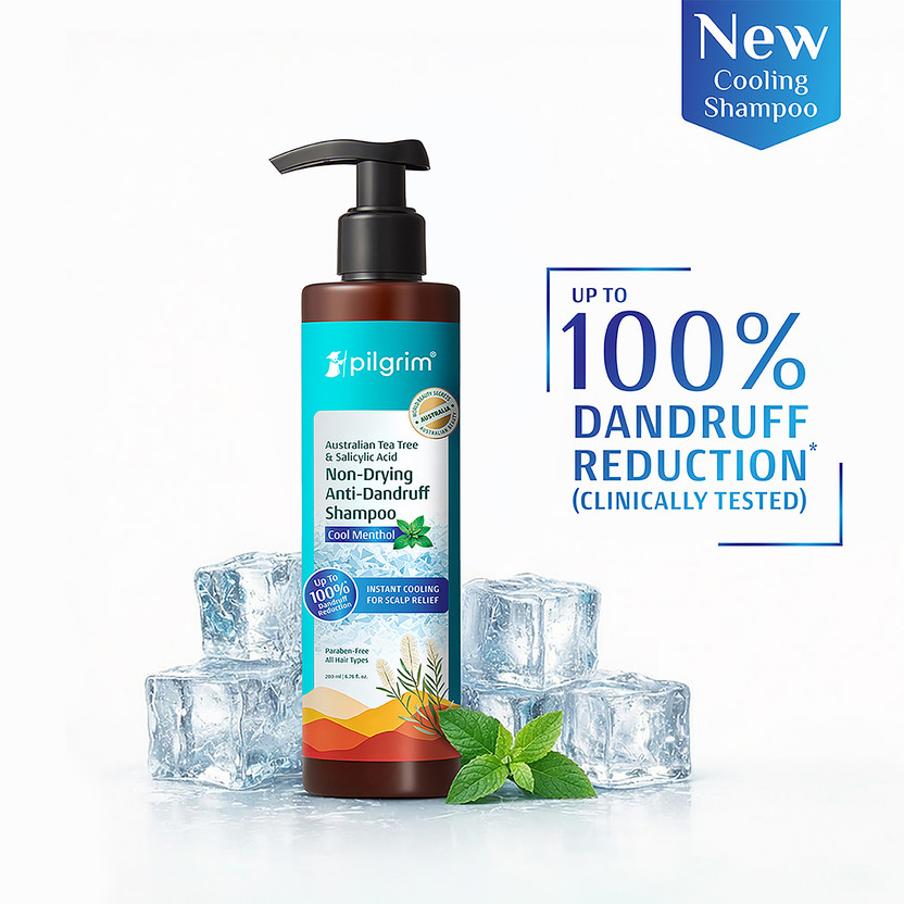 Pilgrim Australian Tea Tree Anti-Dandruff Shampoo With Cooling Menthol For Itchy Scalp(200 ml)