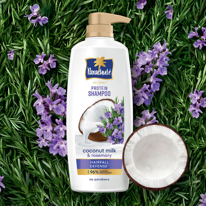 Parachute Advansed Protein Shampoo | Coconut Milk & Rosemary | For Hairfall Defense | Paraben free(1000 ml)