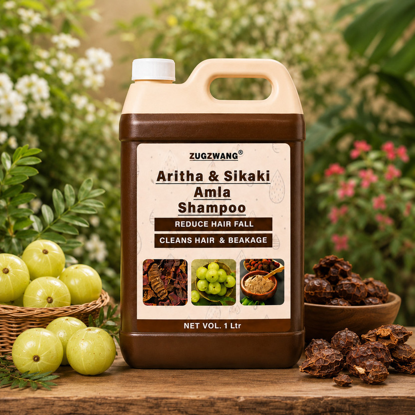 ZugZwang Amla Reetha Shikakai Shampoo Natural Hair Growth & Hair Fall Contro|(1 L)