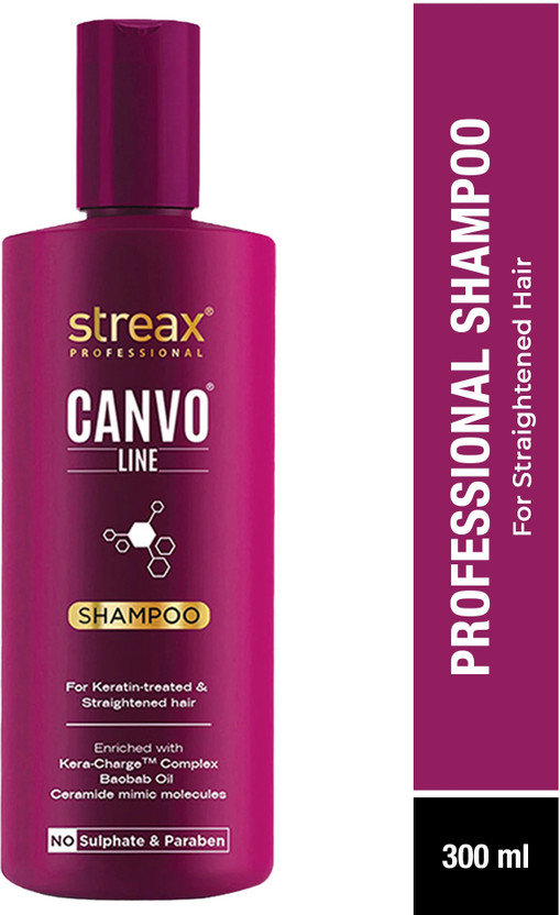Streax Professional Professional Canvoline Shampoo With Kera Charge Complex For Straightened Hair(300 ml)