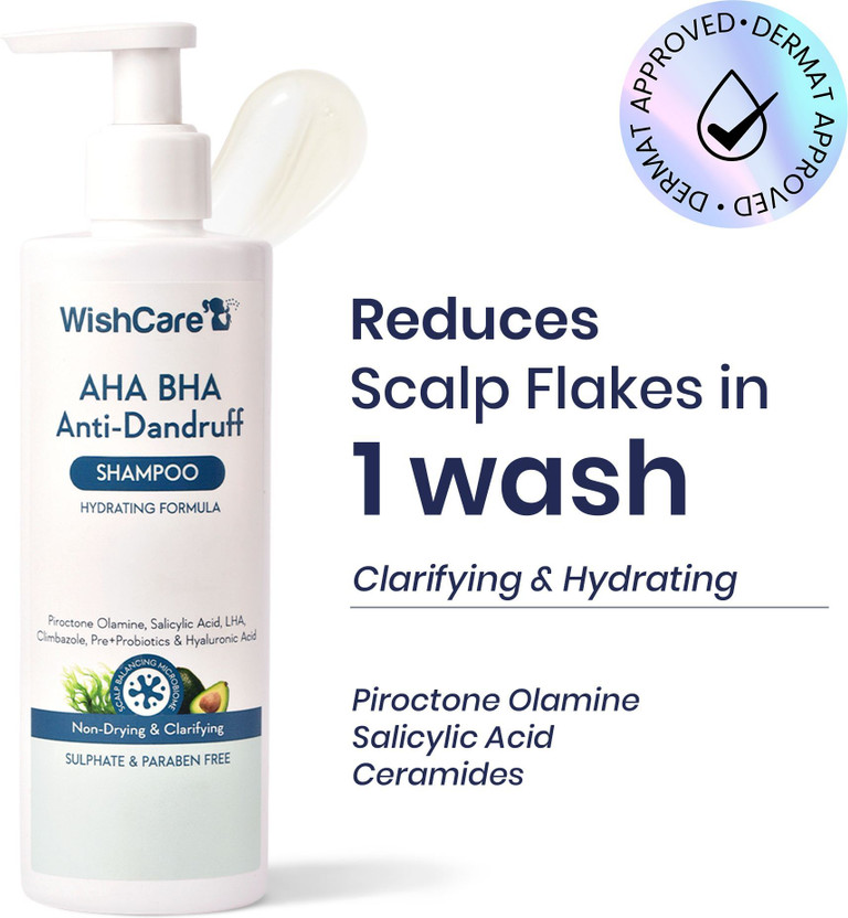 WishCare Anti Dandruff Shampoo - Hydrating formula with upto 100% Dandruff Reduction(250 ml)