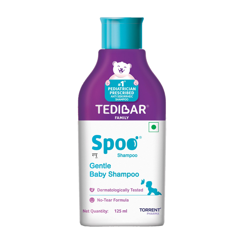Spoo No Tear Formaula Gentle Baby Shampoo from Tedibar Family - By Torrent Pharma(125 ml)