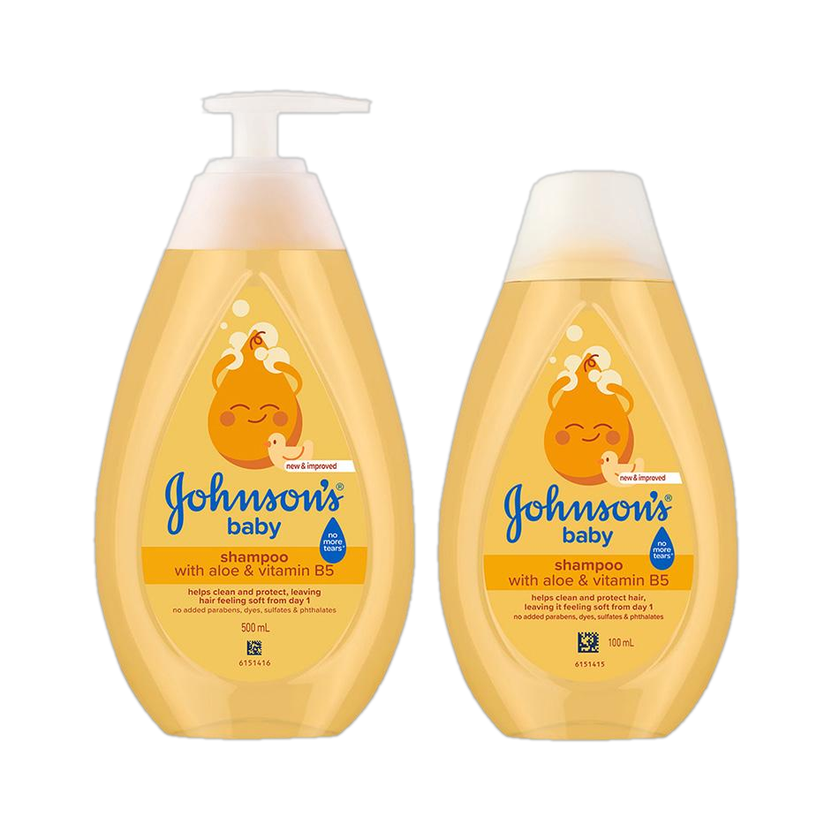 JOHNSON'S BABY No More Tears Shampoo (500ml+200ml) Home & Travel Combo Pack(700 ml)