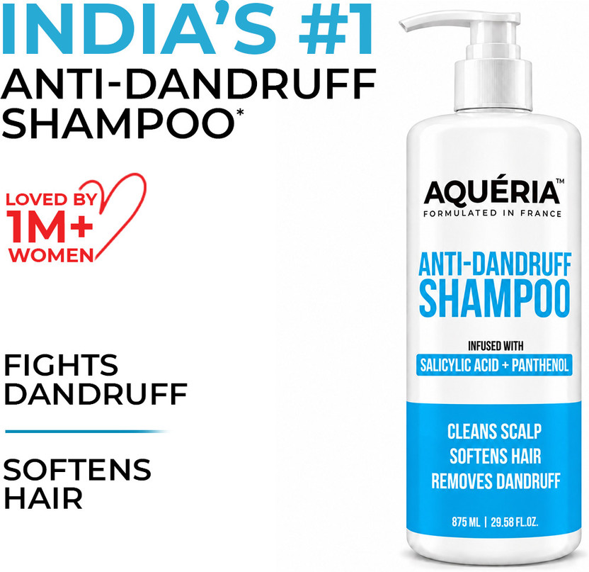 Aqueria Anti-Dandruff Shampoo with Salicylic Acid Helps Control Dandruff(875 ml)
