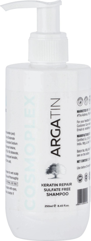 ARGATIN Keratin Repair Sulfate Free Shampoo(Cosmoplex) for Dry and Frizzy(250 ml)