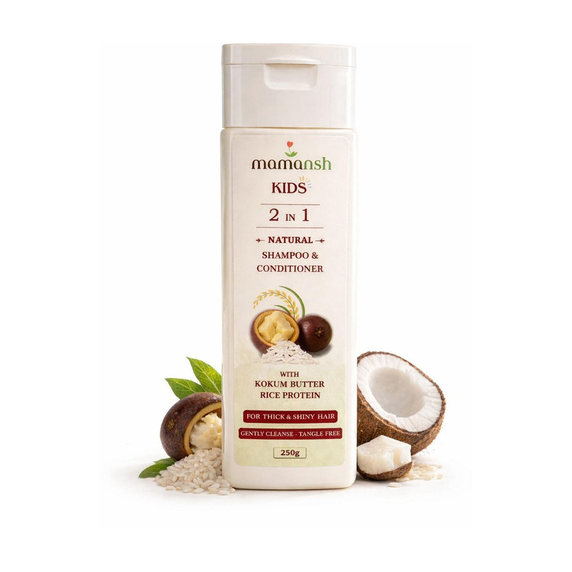 MAMANSH Kids Shampoo With Conditioner (2 in 1) | Kokum Butter & Rice Protein(250 g)