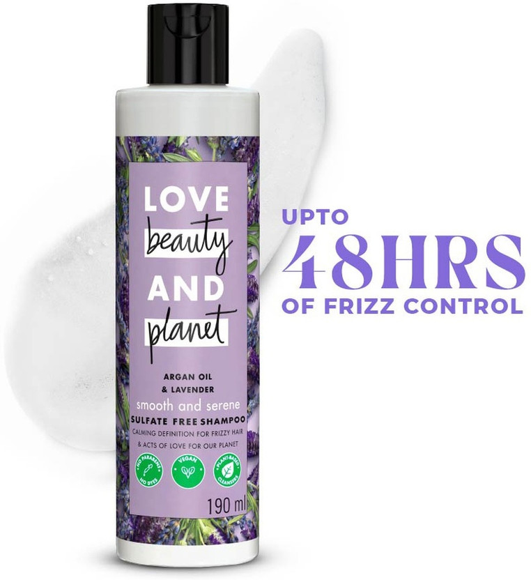 Love Beauty And Planet Argan Oil and Lavender Sulfate Free Smooth and Serene Shampoo(200 ml)