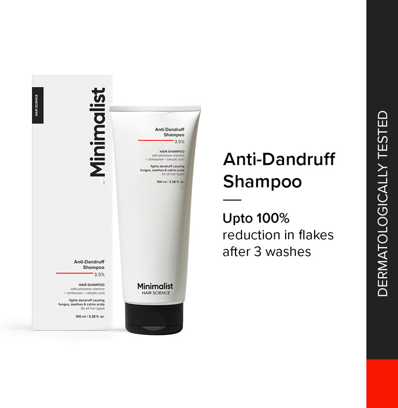 Minimalist Minimalist 3.5% Anti-Dandruff Shampoo for Women & Men(100 ml) - Flipkart Deal