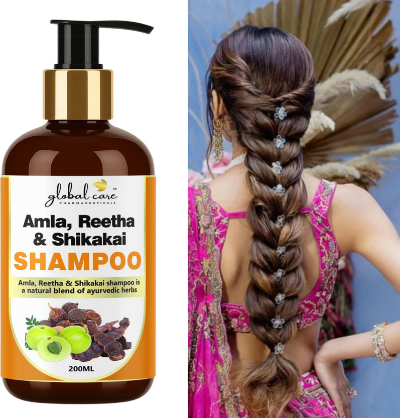 global care (PACK OF 1) Amla+Reetha+Shikakai Shampoo 200ml | Hair Hygiene(200 ml)