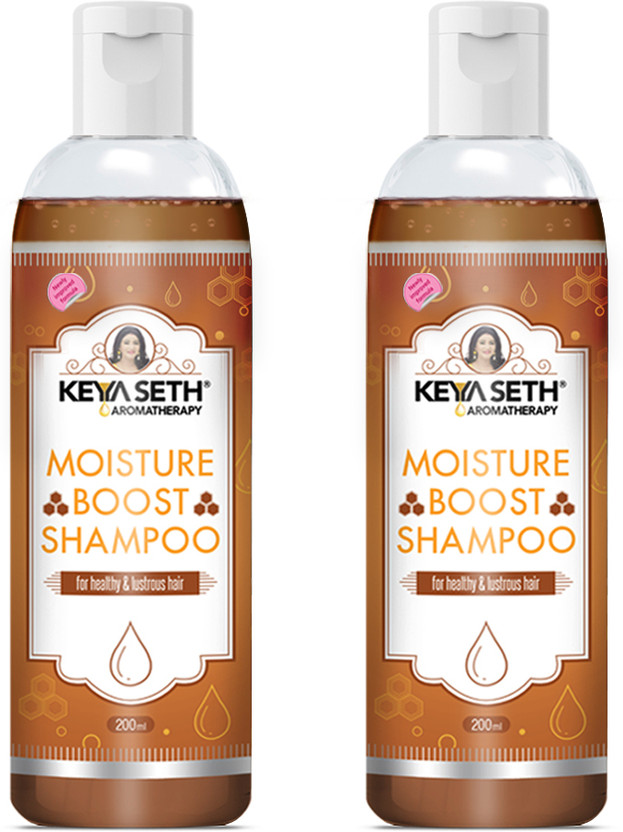 KEYA SETH AROMATHERAPY Moisture Boost Shampoo for Dry Dull Frizzy Hair- Makes Hair Shine, Soft, Smooth & Silky with Honey, Milk Protein, Pro -Vitamin B5 for Men & Women.(400 ml)