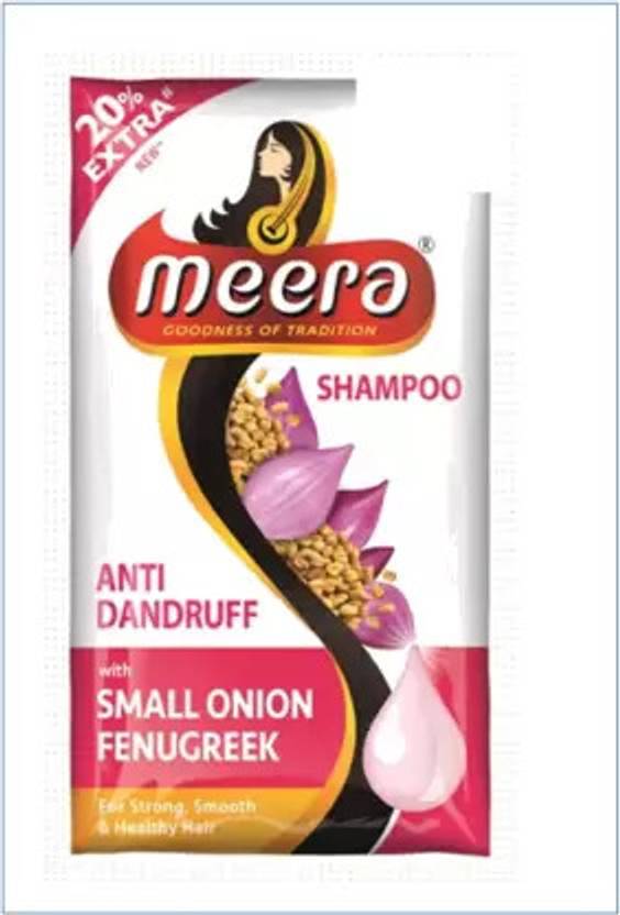 Meera Onion and fenugreek Anti Dandruff shampoo sachets for men & women