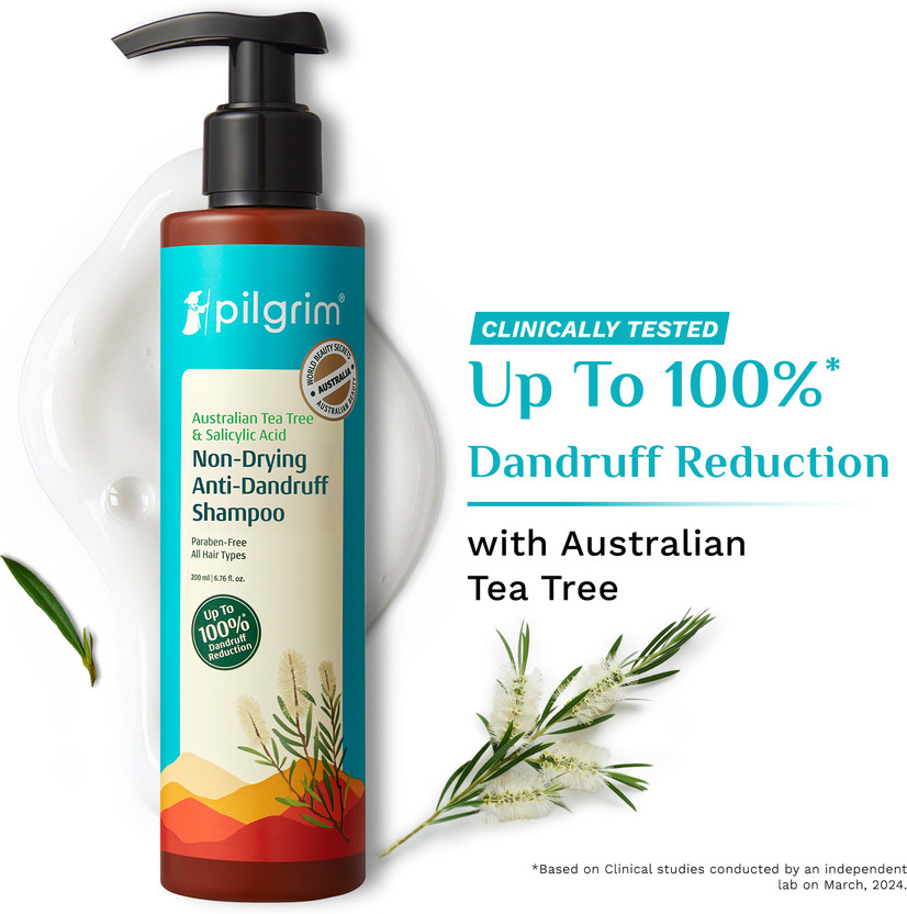 Pilgrim Australian Tea Tree Hair Shampoo for Dandruff|Itchy Scalp|Men and Women(200 ml)