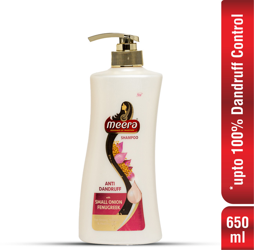 Meera Anti Dandruff Shampoo, With Small Onion & Fenugreek,Paraben Free(650 ml)