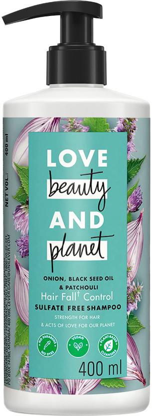 Love Beauty And Planet Onion, Blackseed & Patchouli Hairfall Control Sulfate Free Shampoo(400 ml)