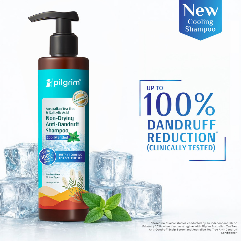 Pilgrim Australian Tea Tree Anti-Dandruff Shampoo With Cooling Menthol For Itchy Scalp(200 ml)