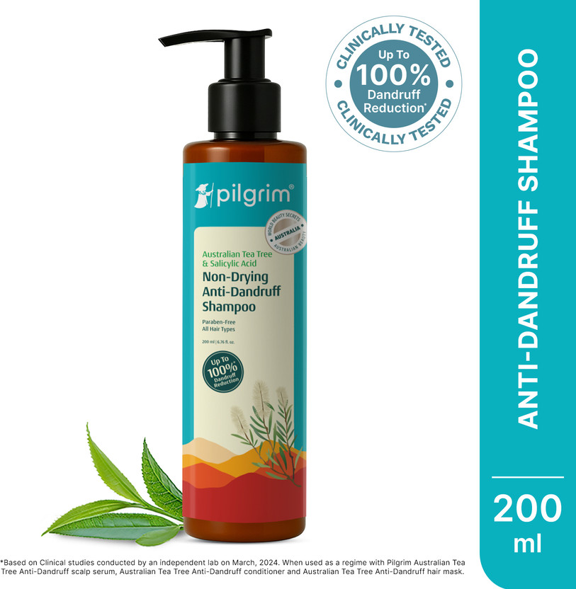 Pilgrim Australian Tea Tree Hair Shampoo for Dandruff|Itchy Scalp|Men and Women(200 ml)