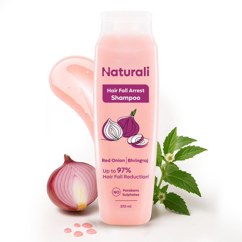 Naturali Hairfall Control Shampoo for Women| Control upto 97%| With Onion & Bhringraj(370 ml)