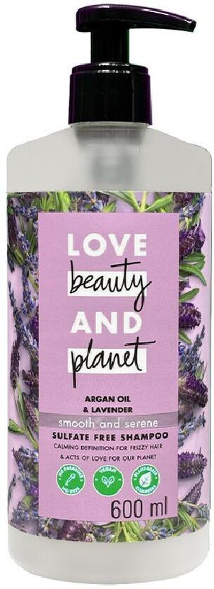 Love Beauty And Planet Argan Oil and Lavender Sulfate Free Smooth and Serene Shampoo(600 ml)