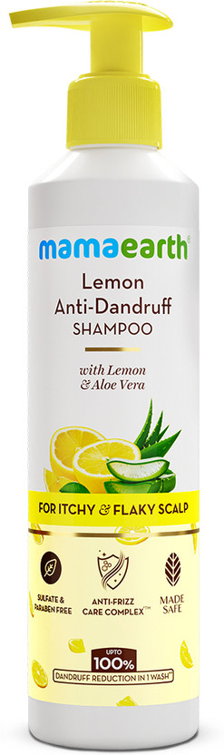 Mamaearth Lemon Anti-Dandruff Shampoo for Itchy & Flaky Scalp with Lemon & Ginger(250 ml)