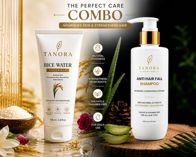 Tanora Tanora Face Wash & Anti Hair Fall Shampoo Combo | Daily Skin & Hair Care(300 ml) - Flipkart Deal