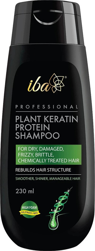 Iba Professional Plant Keratin Protein Shampoo - No Sulfates, No Parabens, High Foaming Formula for Dry, Frizzy Hair(230 ml)