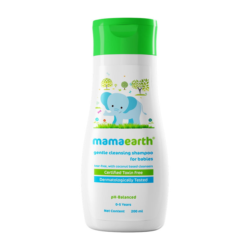 Mamaearth Gentle Cleansing Baby Shampoo : New borns, babies and kids(200 ml)