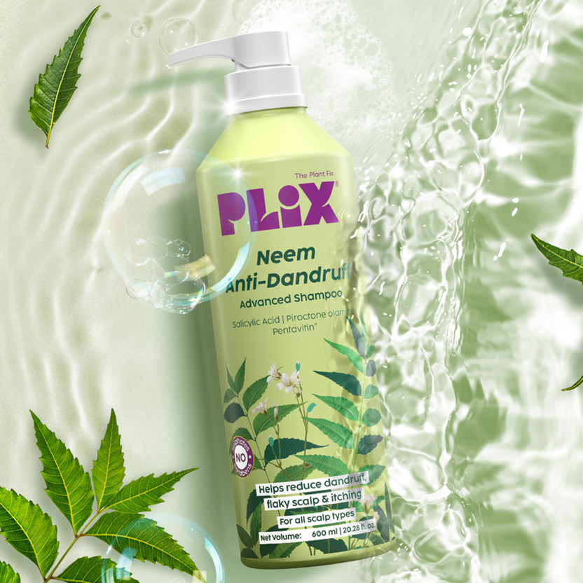 The Plant Fix Plix Neem Anti-Dandruff Advanced Shampoo | Piractone Olamine & Pentavitin®(600 ml)