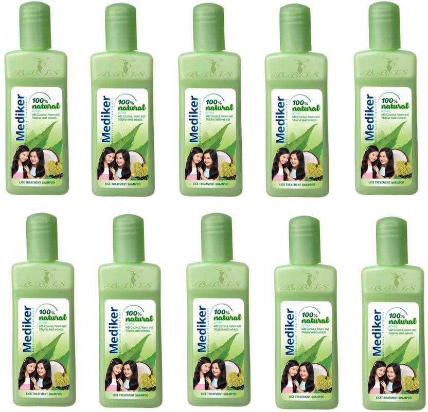 bbts NEW MEDIKER NATURAL ANTI LICE HAIR SHAMPOO 50ML (10 PACK) Price