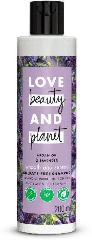 Love Beauty And Planet Argan Oil and Lavender Sulfate Free Smooth and Serene Shampoo(200 ml)
