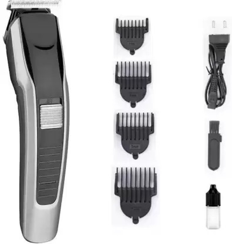 Life Friends Shaving Machine Mini for Men Rechargable Face Shaving Trimmer 45 min  Runtime 4 Length Settings(Silver)