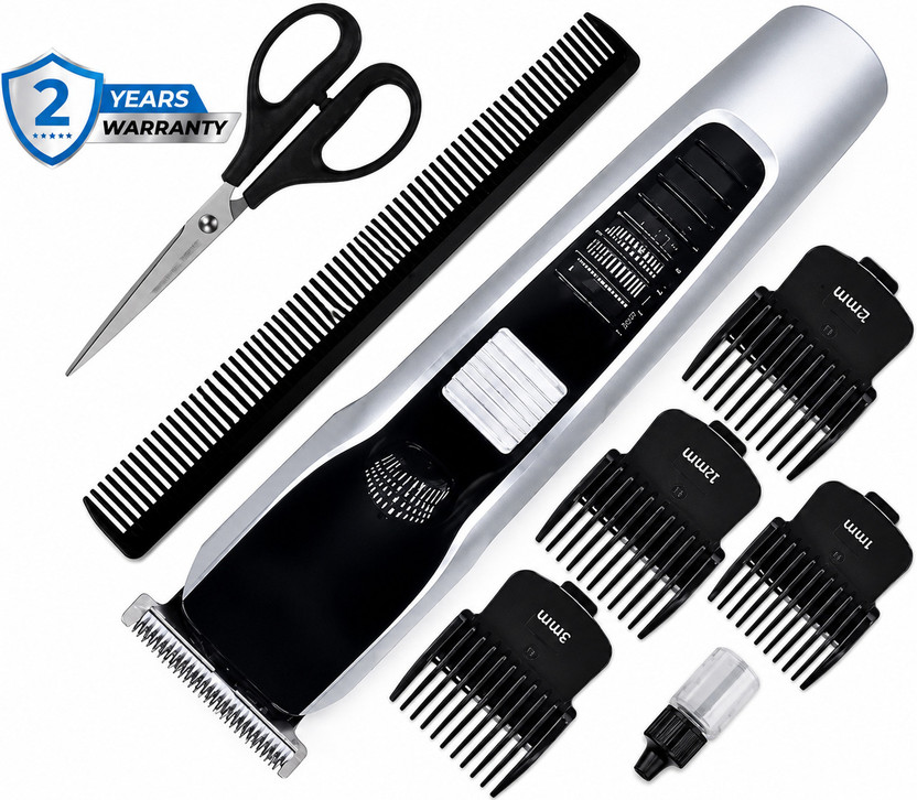 Zeno Zeno volt Professional Hair Trimmer Kit with Multiple Guide Combs & Accessories Fully Waterproof Trimmer 60 min  Runtime 4 Length Settings(Black, Silver) - Flipkart Deal