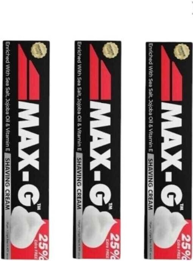 MAX-G Summer Offer Buy 2 Shaving Cream 250 gm Get 1 free 125gm(375 g)