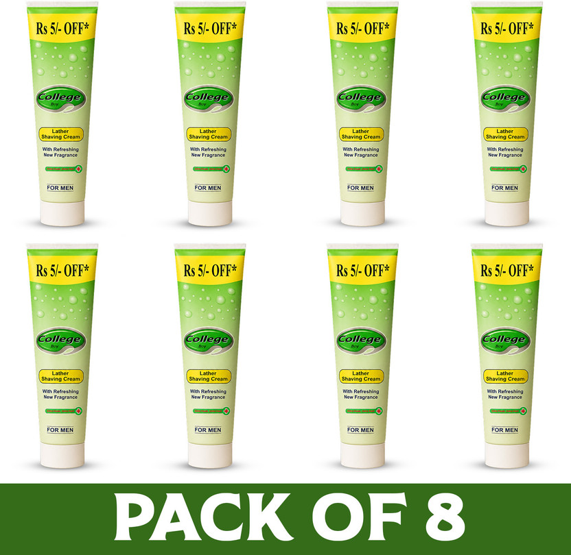 VETONI College Boy Lather Shaving Cream for Men with Refreshing New Fragrance|Pack of 8(960 g)
