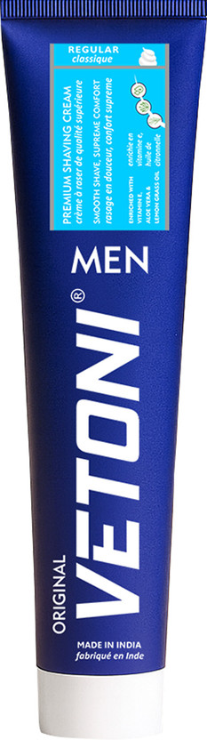 VETONI Men Premium Shaving Cream Blue Regular Classiqe(125 g)