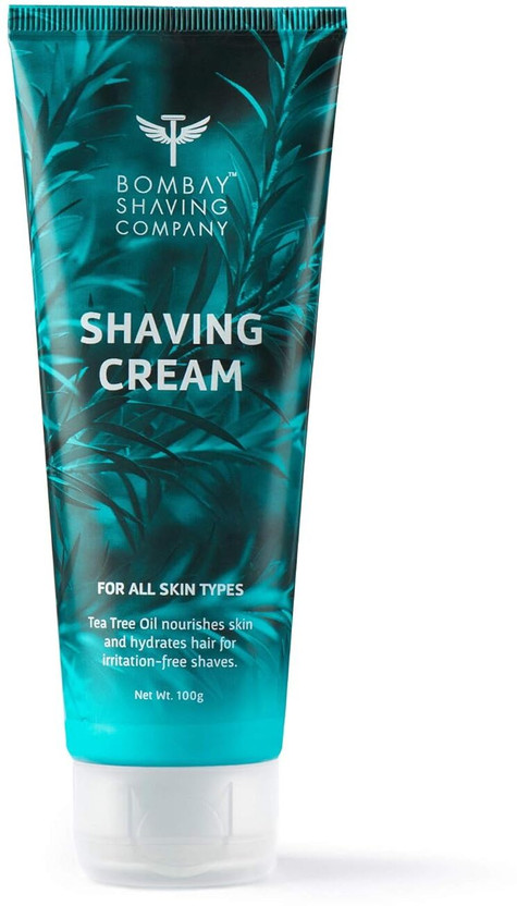 BOMBAY SHAVING COMPANY Shaving Cream with Tea Tree oil, Aloe Vera and Menthol Extracts(100 g)