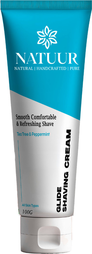NATUUR "Gentle Shaving Cream (Tea Tree & Peppermint) Clean Shave"(100 ml)