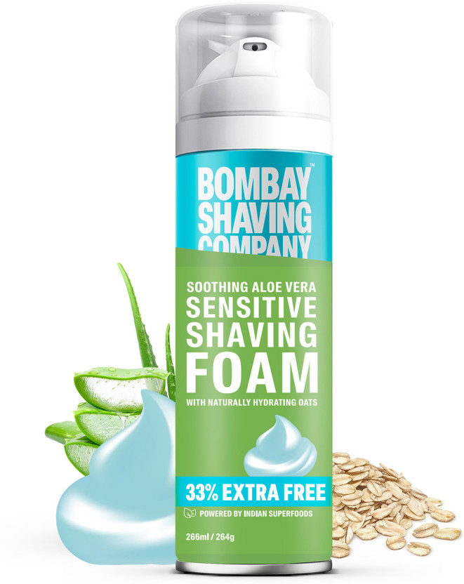 BOMBAY SHAVING COMPANY Sensitive Shaving Foam for Men with Aloe Vera and Oats(425 g)
